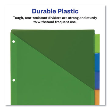 Avery® Big Tab Insertable One-pocket Plastic Dividers, 5-tab, 11.13 X 9.25, Assorted, 1 Set freeshipping - TVN Wholesale